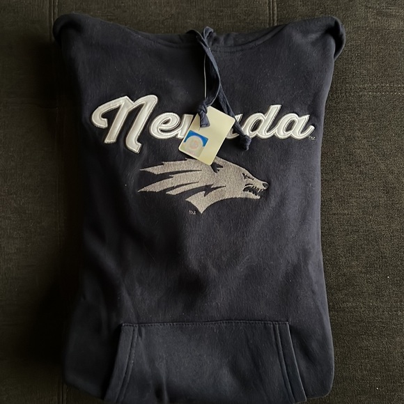 UNIVERSITY OF NEVADA UNR COLLEGIATE EMBROIDERED HOODIE SWEATSHIRT - Picture 1 of 5